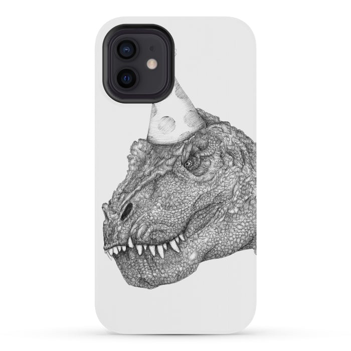 iPhone 12 mini StrongFit Party Dinosaur by ECMazur 