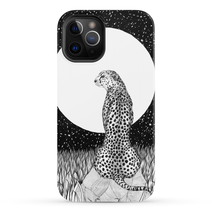 iPhone 12 Pro StrongFit Cheetah Moon by ECMazur 