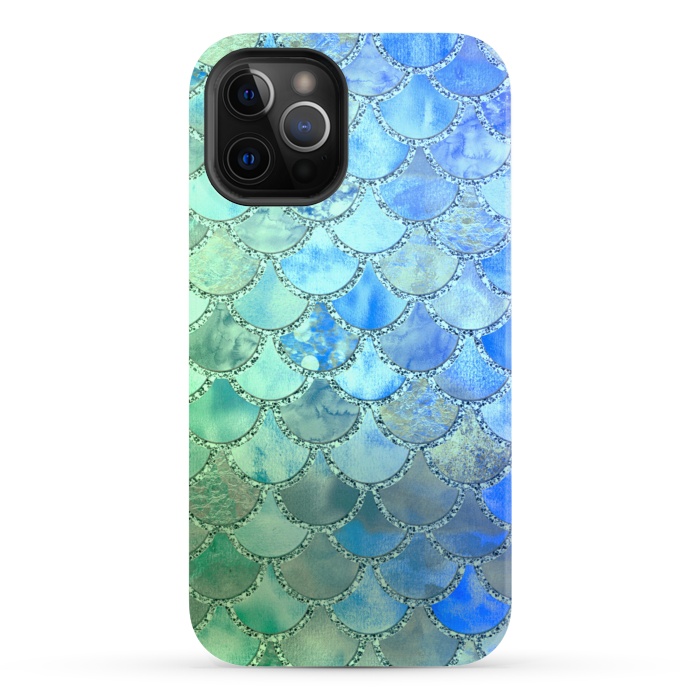 iPhone 12 Pro StrongFit Ocean green and blue Mermaid Scales by  Utart