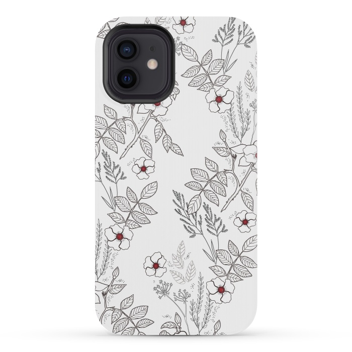 iPhone 12 mini StrongFit Roses by Dunia Nalu