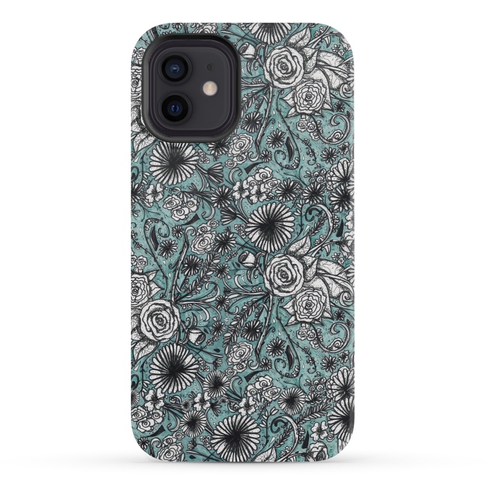 iPhone 12 mini StrongFit Flowers by Camila