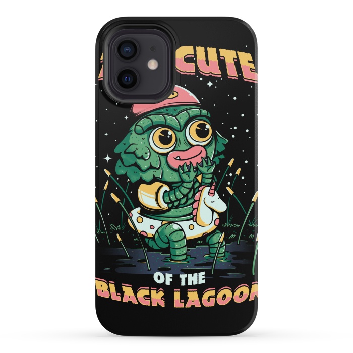 iPhone 12 mini StrongFit Cute of the black lagoon! by Ilustrata