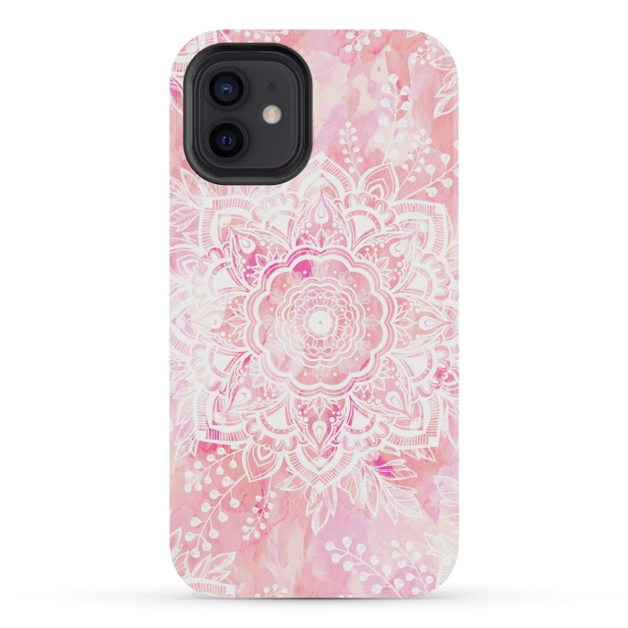 iPhone 12 mini StrongFit Queen Starring of Mandalas-Rose by ''CVogiatzi.