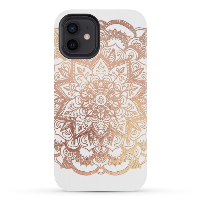 iPhone 12 mini StrongFit Mandala Rose-Gold Shine by ''CVogiatzi.