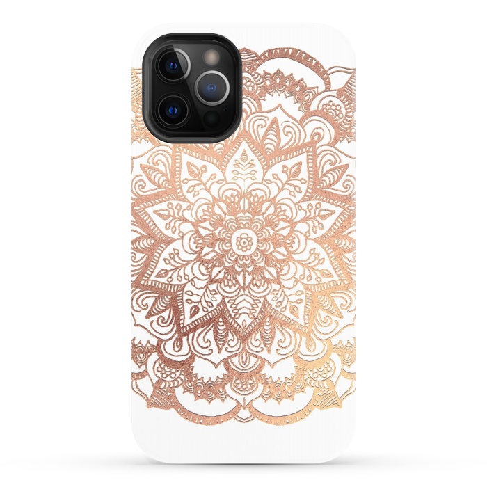 iPhone 12 Pro StrongFit Mandala Rose-Gold Shine by ''CVogiatzi.
