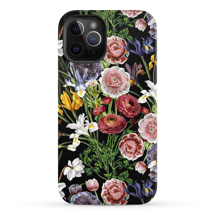 iPhone 12 Pro StrongFit Vintage Flower Pattern by  Utart