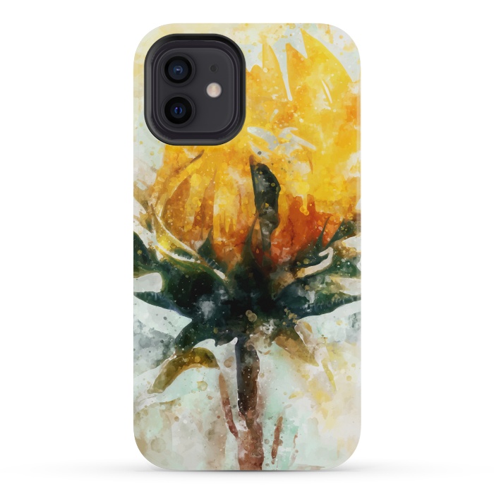 iPhone 12 mini StrongFit Born in Sunflower by Creativeaxle