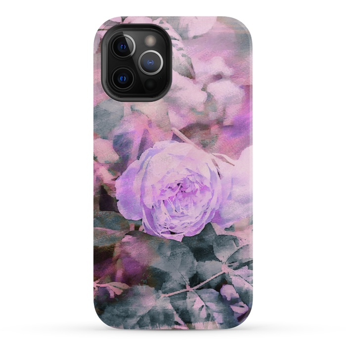 iPhone 12 Pro StrongFit Rose Mixed Media Art by Andrea Haase