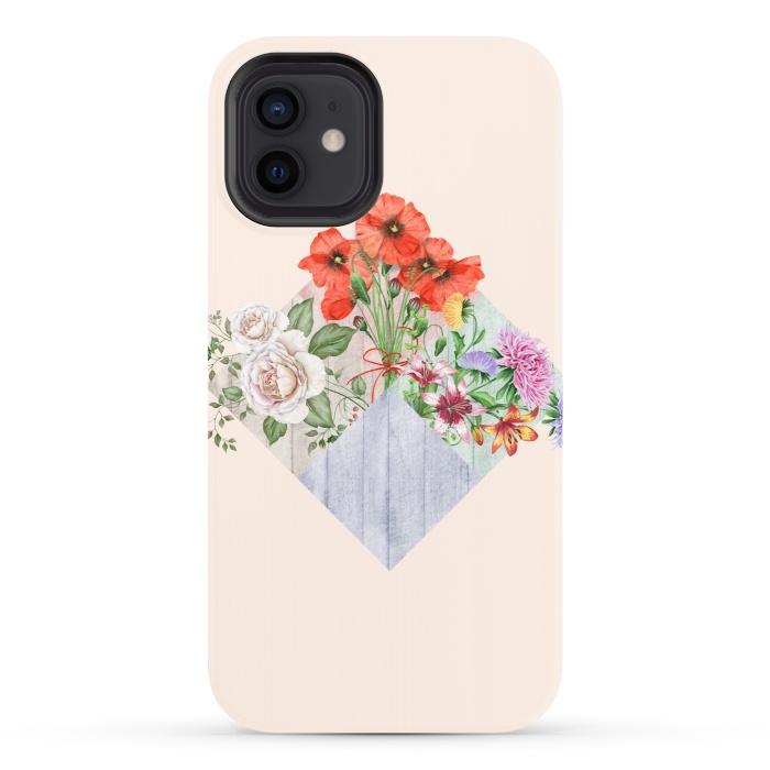iPhone 12 StrongFit Floral Blocks by Creativeaxle