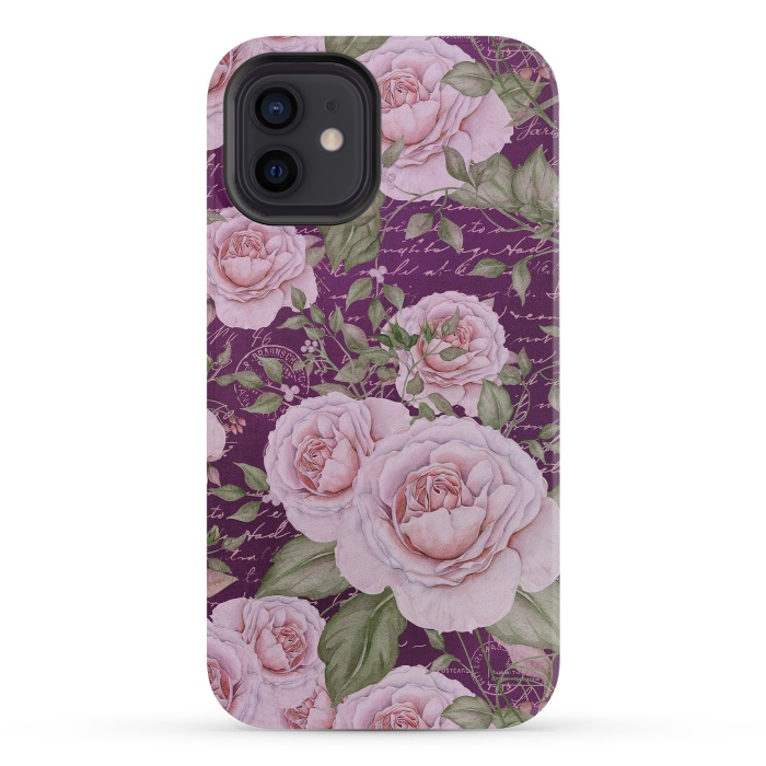 iPhone 12 mini StrongFit Nostalgic Rose PAttern by Andrea Haase