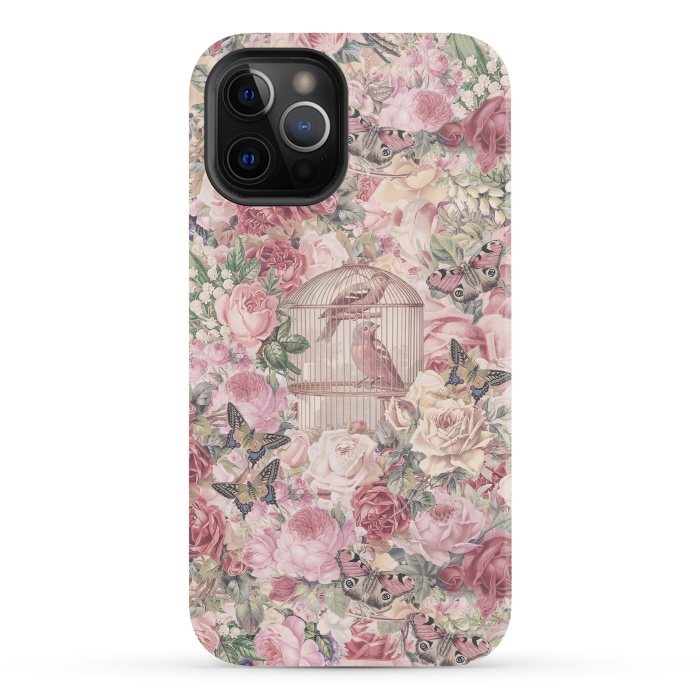 iPhone 12 Pro StrongFit Nostalgic Flowers With Birdcage by Andrea Haase