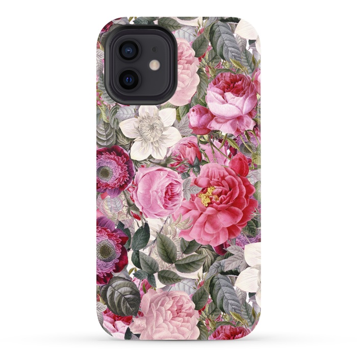 iPhone 12 StrongFit Luxuriantly Vintage Flower Pattern by  Utart