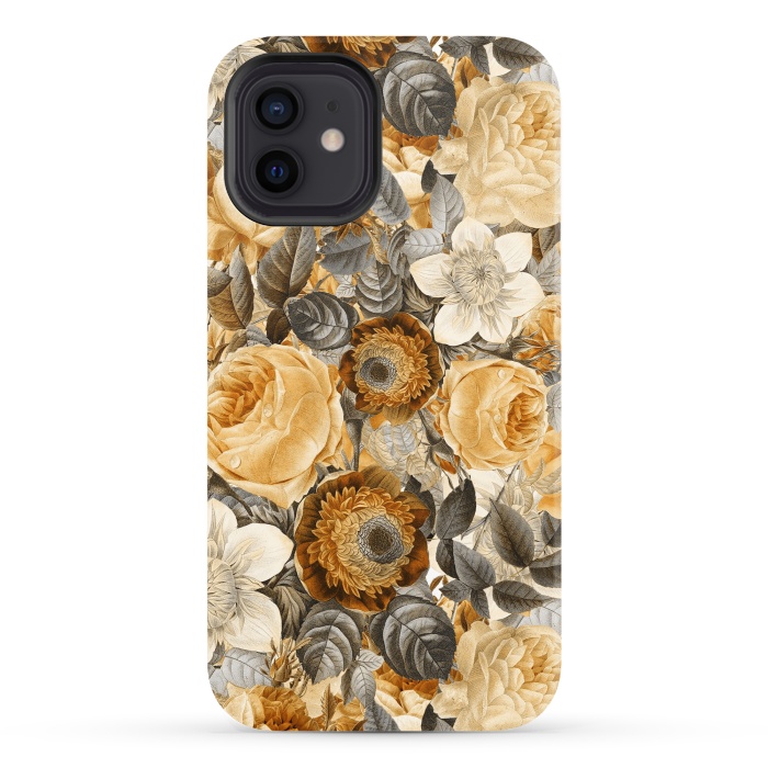 iPhone 12 StrongFit luxuriantly gold vintage floral pattern by  Utart