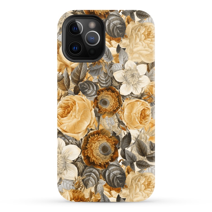 iPhone 12 Pro StrongFit luxuriantly gold vintage floral pattern by  Utart