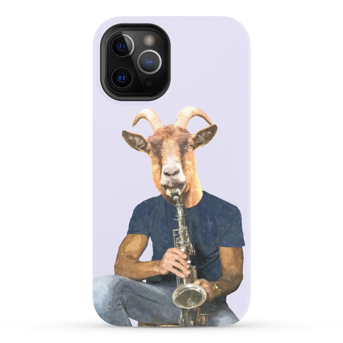 iPhone 12 Pro StrongFit Goat Musician Illustration by Alemi