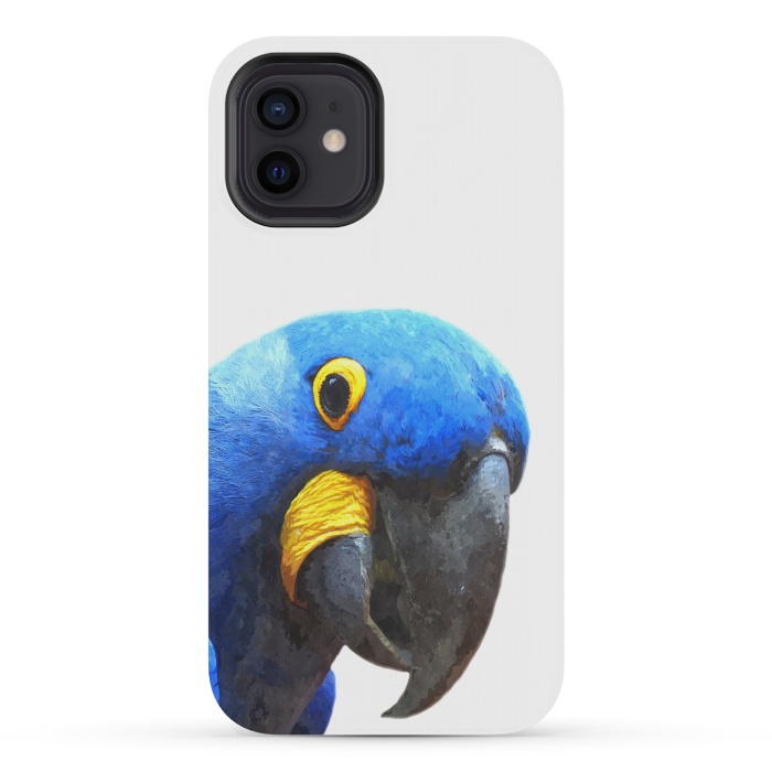 iPhone 12 mini StrongFit Blue Parrot Portrait by Alemi