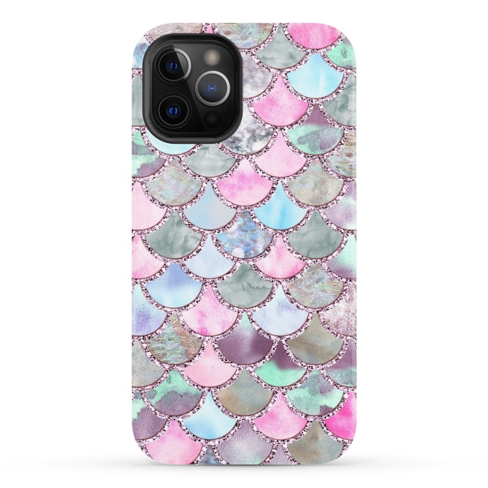 iPhone 12 Pro StrongFit Pastel Multicolor Mermaid Scales by  Utart