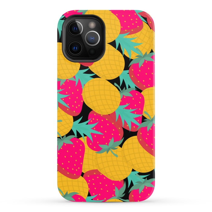 iPhone 12 Pro StrongFit pineapples and strawberry by MALLIKA