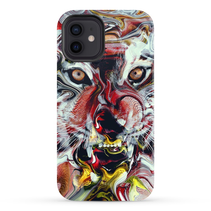 iPhone 12 StrongFit Tiger Abstract by Riza Peker