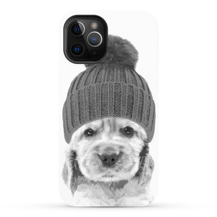 iPhone 12 Pro StrongFit Black and White Cocker Spaniel by Alemi