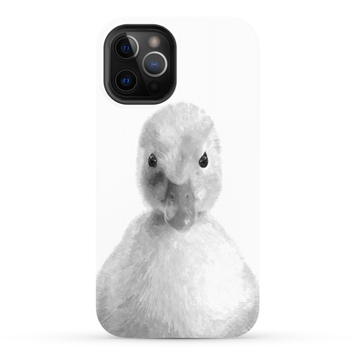 iPhone 12 Pro StrongFit Black and White Duckling by Alemi