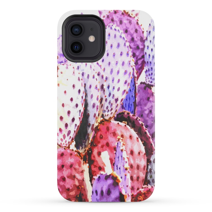 iPhone 12 mini StrongFit Purple Cactus Illustration by Alemi