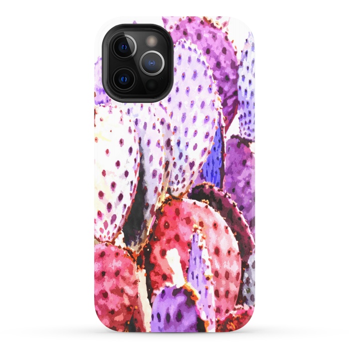 iPhone 12 Pro StrongFit Purple Cactus Illustration by Alemi