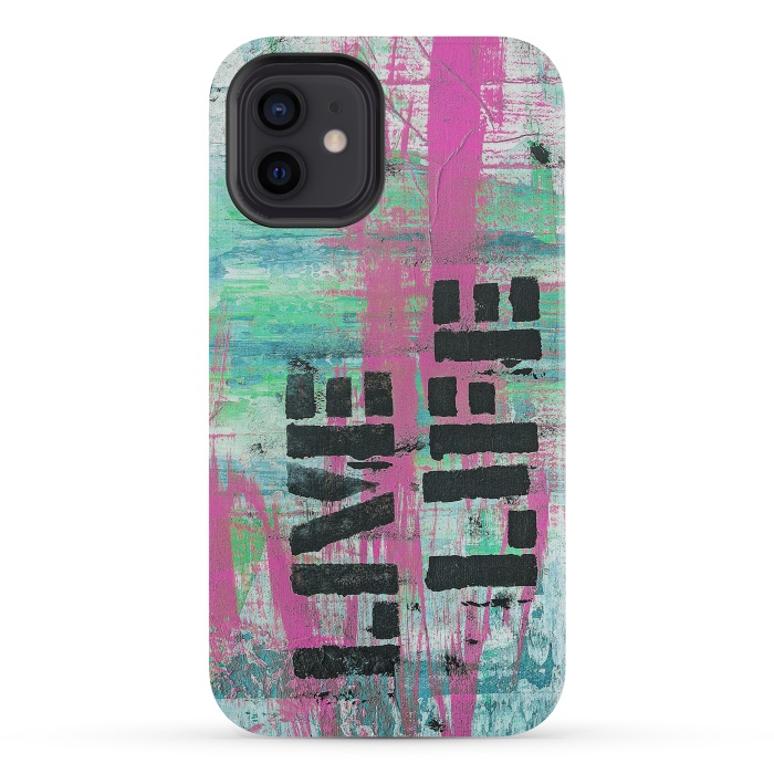 iPhone 12 mini StrongFit Live Live Stencil Paint Graffiti by Andrea Haase