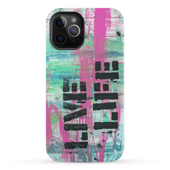 iPhone 12 Pro StrongFit Live Live Stencil Paint Graffiti by Andrea Haase