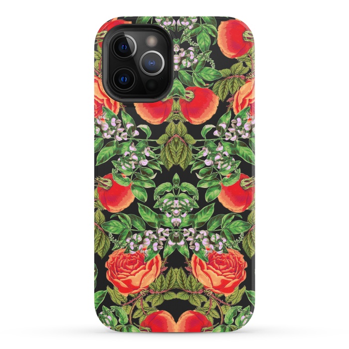 iPhone 12 Pro StrongFit Floral Tomato by Zala Farah