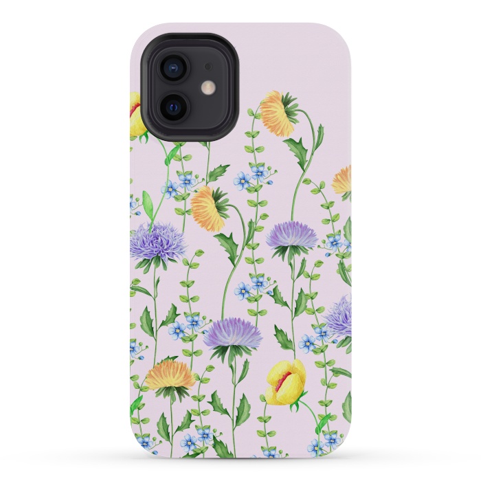 iPhone 12 mini StrongFit Aster Flora by Creativeaxle