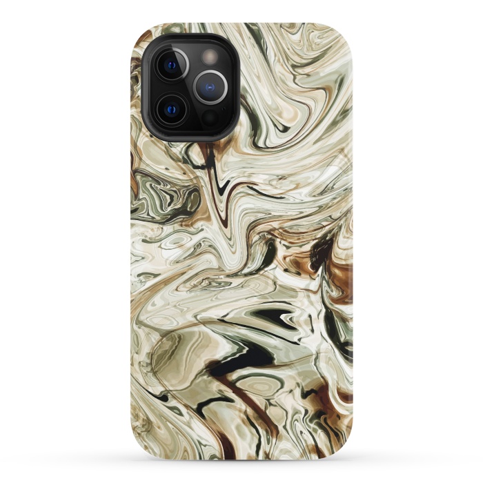 iPhone 12 Pro StrongFit Brown Marble by Creativeaxle