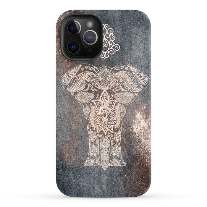 iPhone 12 Pro StrongFit Elepephant Mandala by  Utart