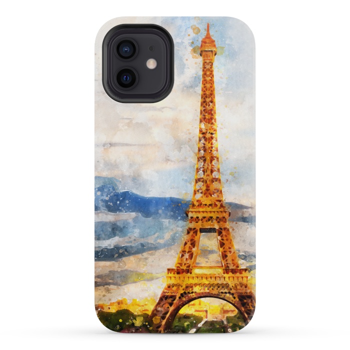 iPhone 12 mini StrongFit Eiffel Tower by Creativeaxle