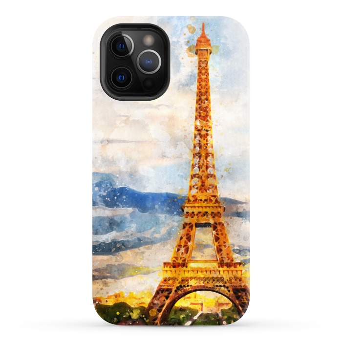 iPhone 12 Pro StrongFit Eiffel Tower by Creativeaxle