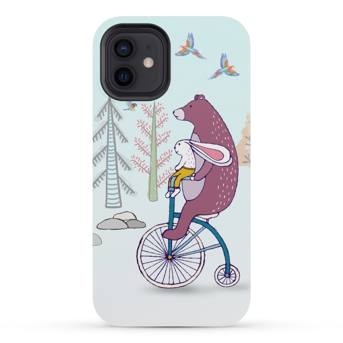 iPhone 12 mini StrongFit Bear Suffer by Creativeaxle