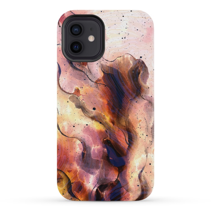 iPhone 12 mini StrongFit Burning Waves by Creativeaxle