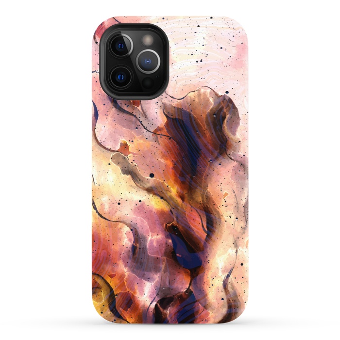 iPhone 12 Pro StrongFit Burning Waves by Creativeaxle