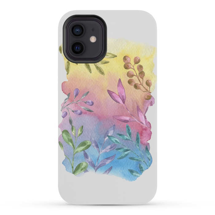 iPhone 12 mini StrongFit Shades of Leaves by Creativeaxle