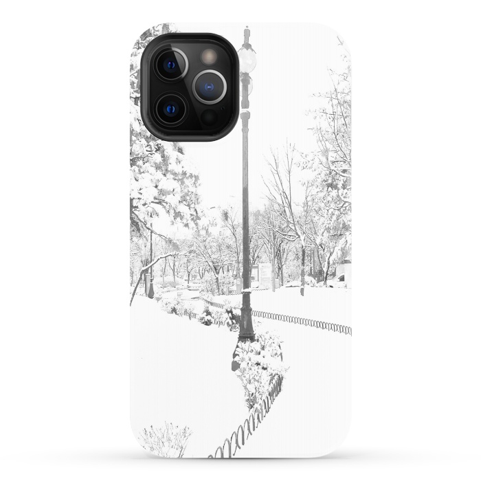 iPhone 12 Pro StrongFit Winter Snow City by Alemi