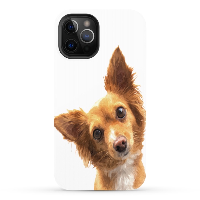 iPhone 12 Pro StrongFit Curios Dog Portrait by Alemi