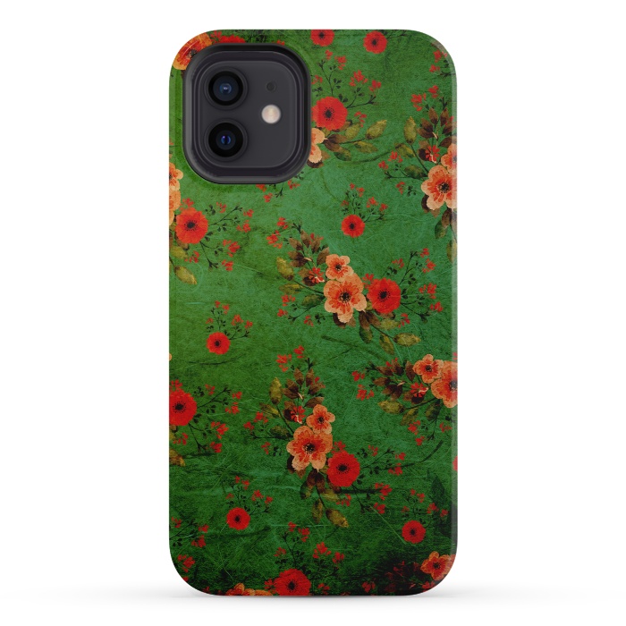 iPhone 12 mini StrongFit Vintage Flowers by Rossy Villarreal