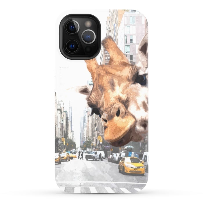 iPhone 12 Pro StrongFit Selfie Giraffe in NYC by Alemi