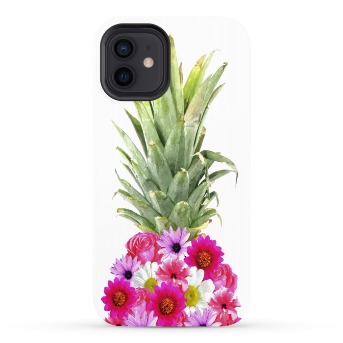 iPhone 12 StrongFit Pineapple Flowers by Alemi