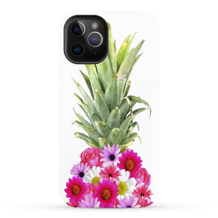 iPhone 12 Pro StrongFit Pineapple Flowers by Alemi
