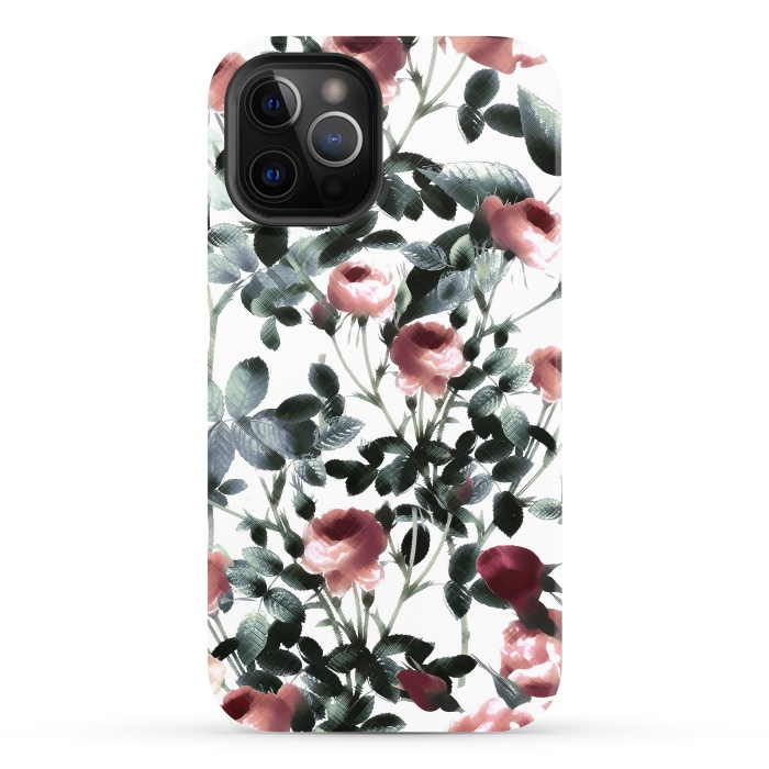 iPhone 12 Pro StrongFit Romantic pastel rose garden by Oana 