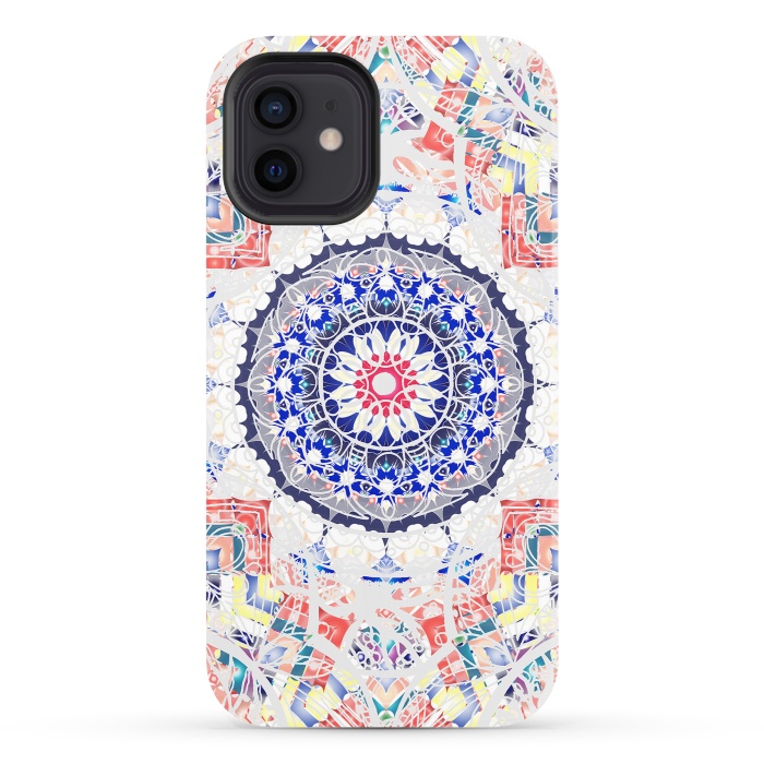 iPhone 12 StrongFit Festival ethnic colorful mandala drawing by Oana 