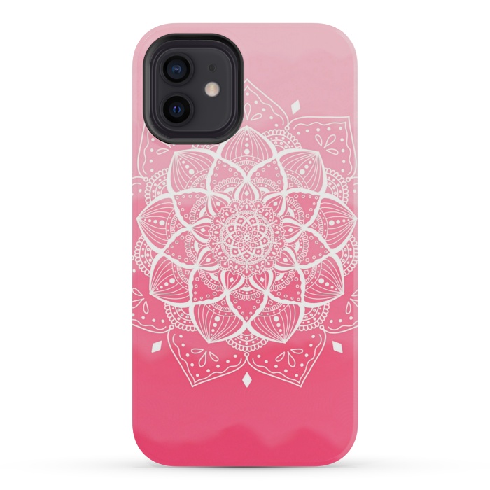 iPhone 12 mini StrongFit Pink mandala by Jms