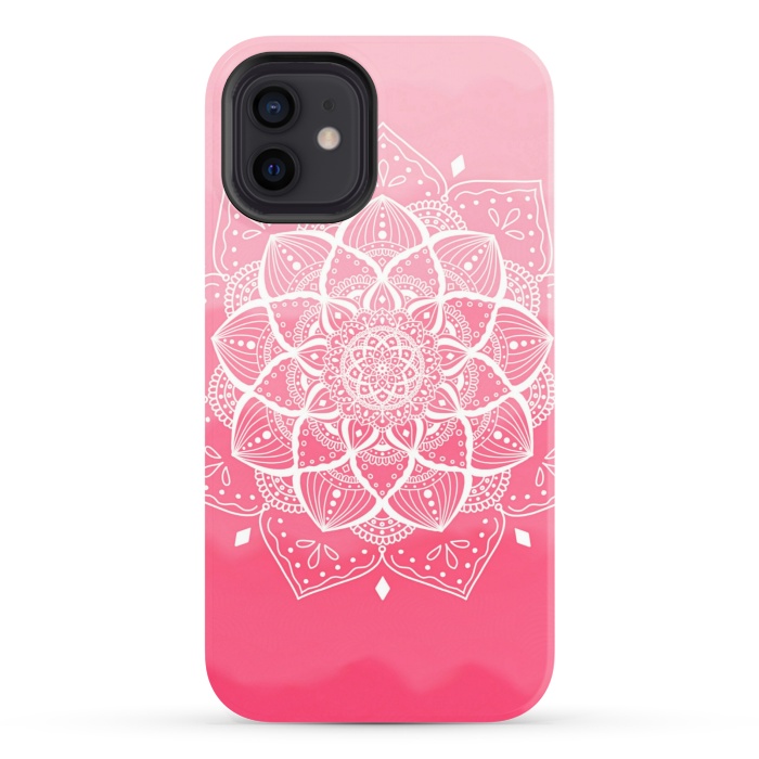 iPhone 12 StrongFit Pink mandala by Jms