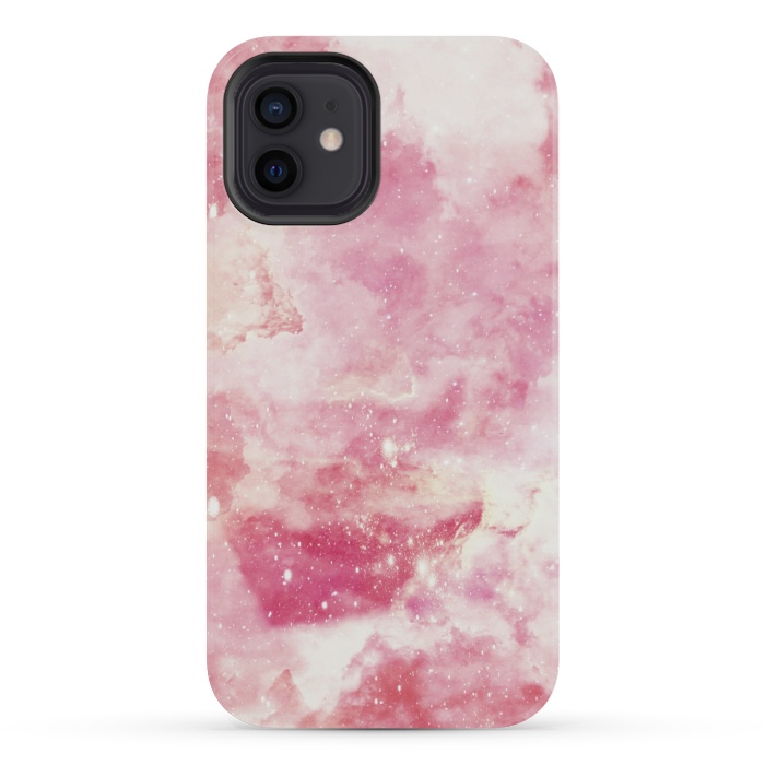 iPhone 12 mini StrongFit Pink galaxy marble by Jms